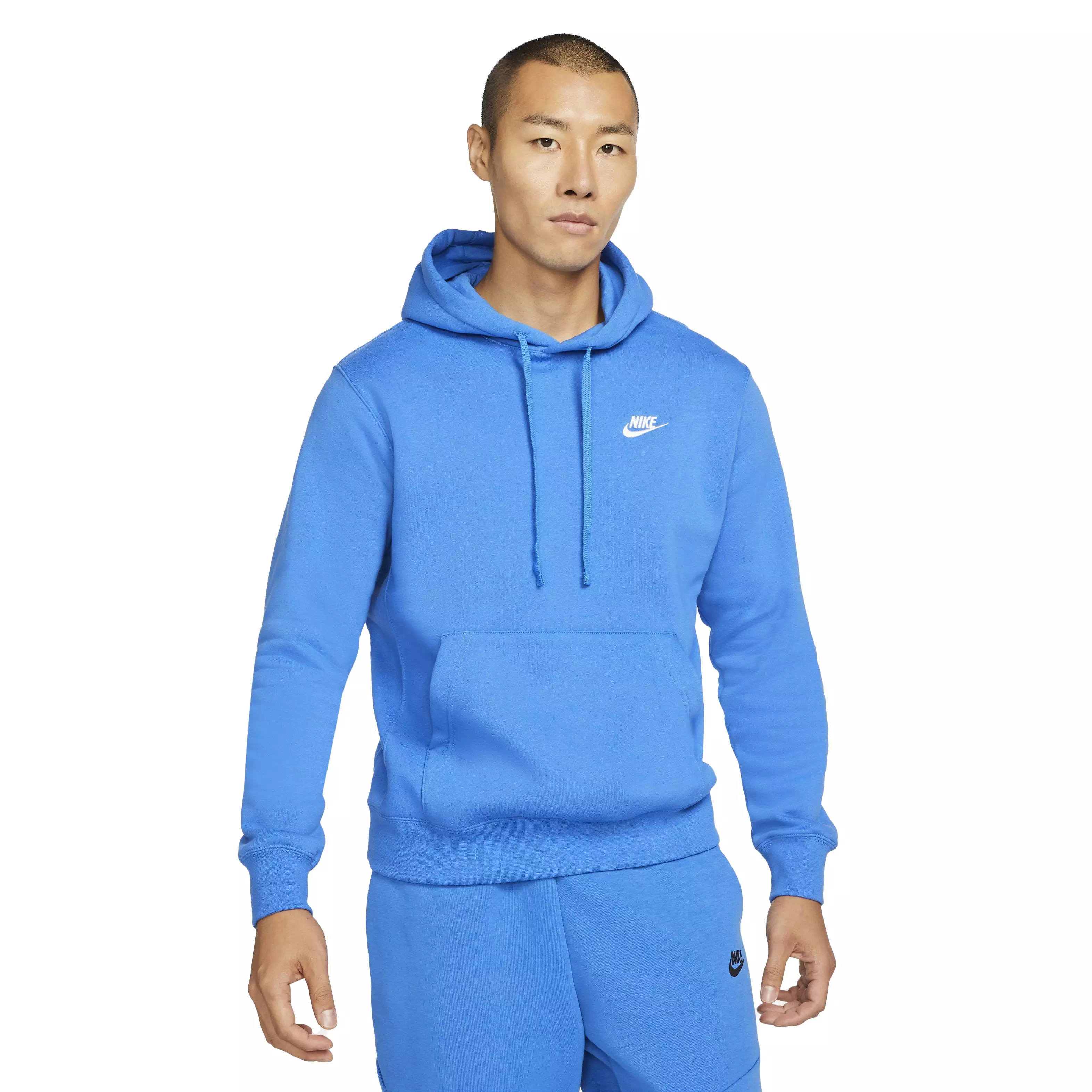 Nike club hoodie clearance blue